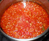 Tuscan tomatoe meat sauce