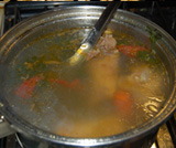 Meat broth