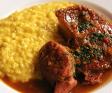 Milanese style sliced veal shank