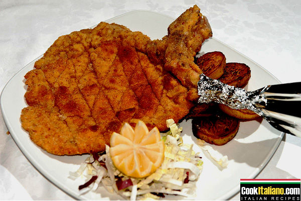 Milanese style cutlet  schnitzel