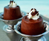 Chocolate and coffee panna cotta