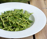 Trofie with pesto sauce