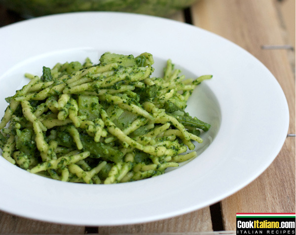 Trofie with pesto sauce