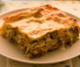 Lasagna with mushrooms and artichok...