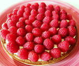 Raspberries tart