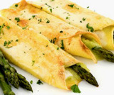 Crepes with asparagus