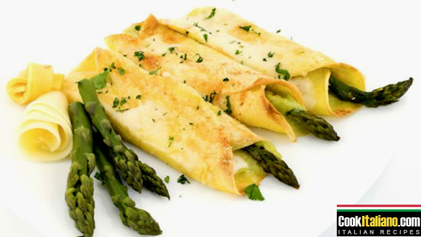 Crepes with asparagus - Ricetta